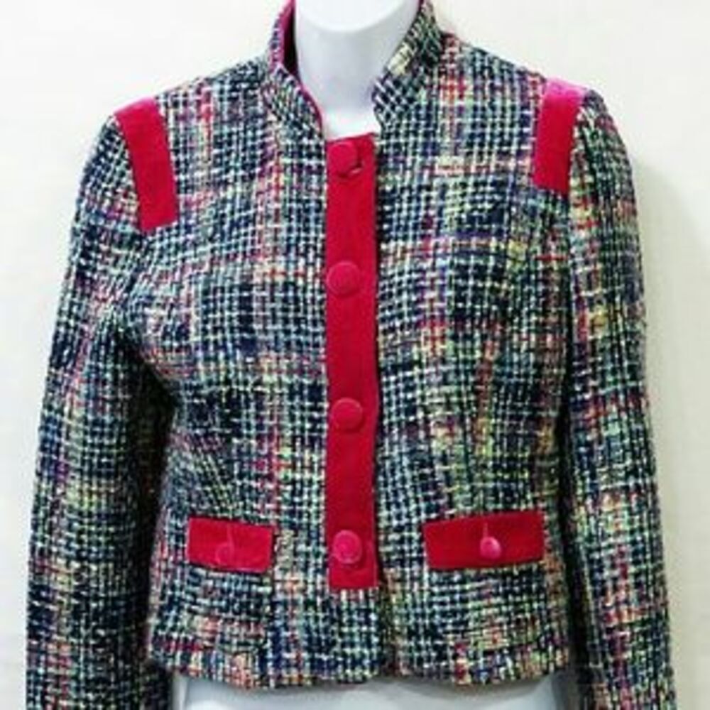 Kenzie girl juniors multi color plaid jacket coat